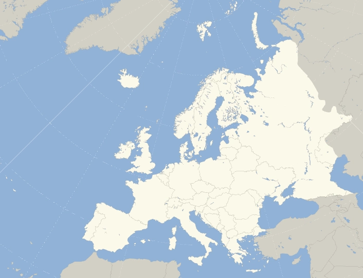 De 11 største lande i Europa (efter areal)